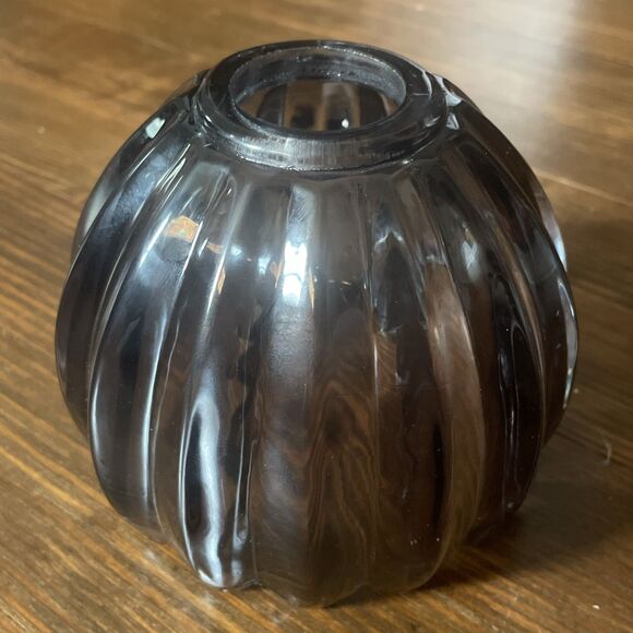 Sconce Tulip Shaped Smoked Colored Glass Shade Hard Wired Light Lamp - Picture 14 of 16